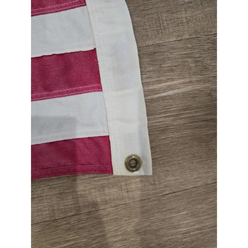 Vtg Bull Dog Bunting US American Flag 2x3 Cotton Sewn Stitched